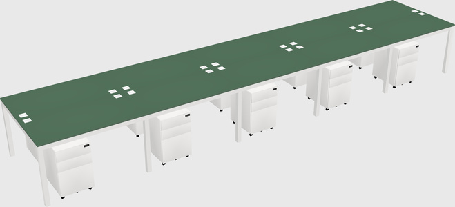 Shared rectangular desk