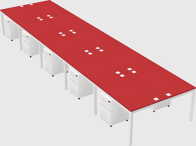 Shared rectangular desk