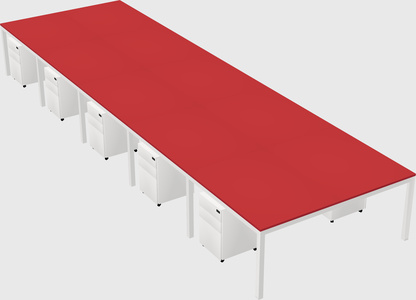 Shared rectangular desk