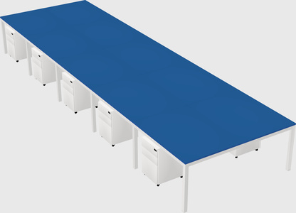 Shared rectangular desk