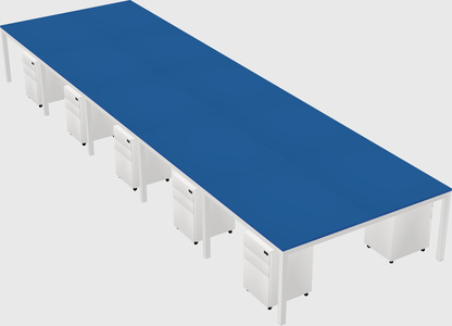 Shared rectangular desk