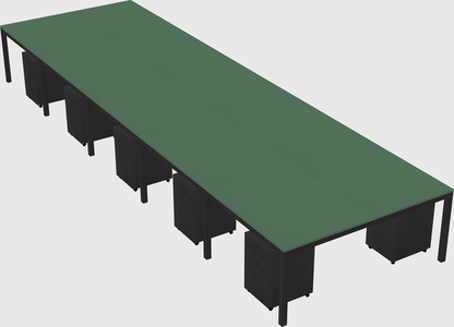 Shared rectangular desk