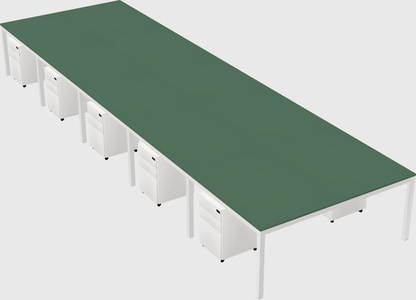 Shared rectangular desk