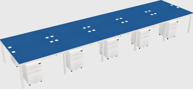 Shared rectangular desk