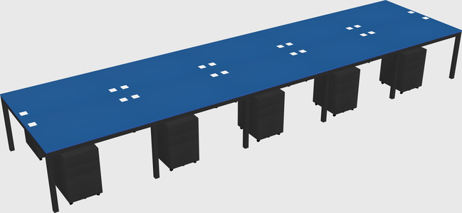 Shared rectangular desk