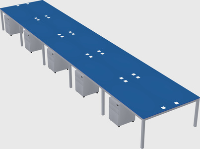 Shared rectangular desk