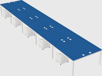 Shared rectangular desk
