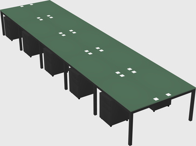 Shared rectangular desk