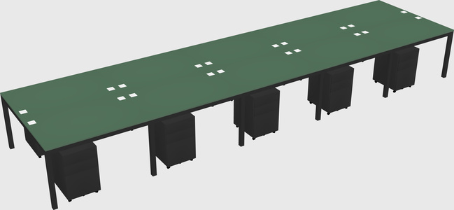 Shared rectangular desk