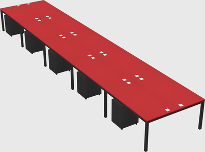 Shared rectangular desk