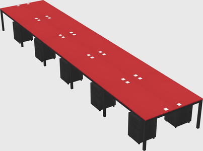 Shared rectangular desk