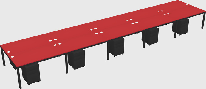 Shared rectangular desk