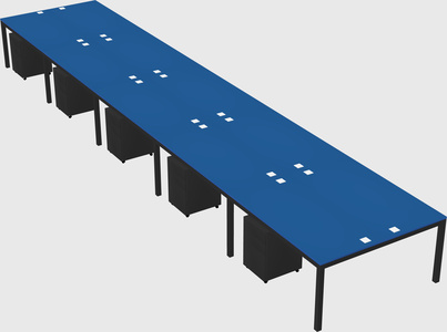 Shared rectangular desk