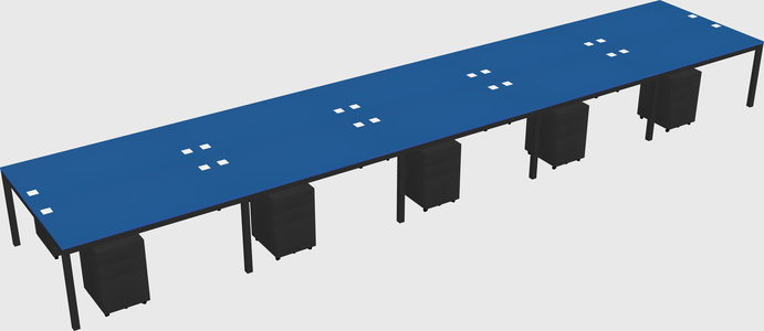 Shared rectangular desk