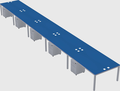 Shared rectangular desk