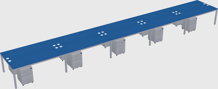 Shared rectangular desk