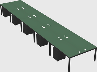 Shared rectangular desk