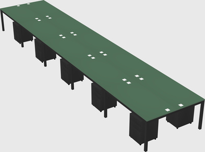 Shared rectangular desk