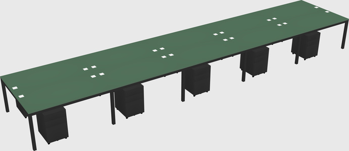 Shared rectangular desk