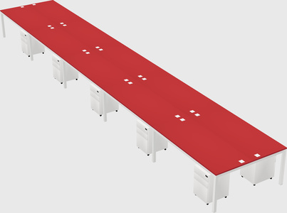 Shared rectangular desk