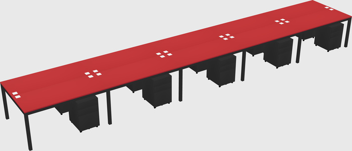 Shared rectangular desk