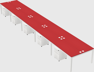 Shared rectangular desk