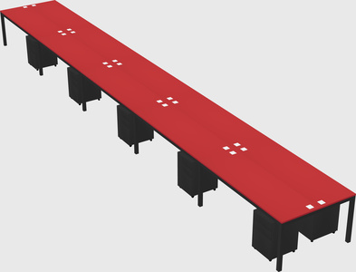 Shared rectangular desk