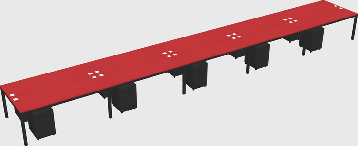 Shared rectangular desk