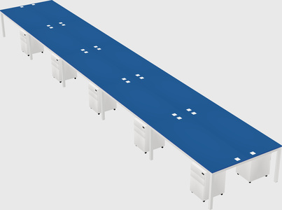Shared rectangular desk