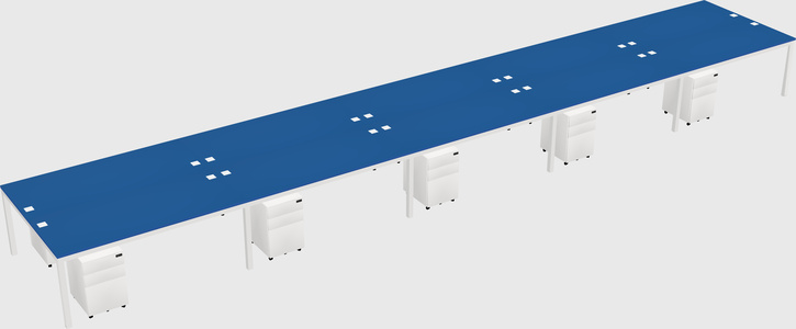 Shared rectangular desk