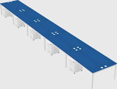 Shared rectangular desk