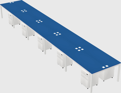 Shared rectangular desk