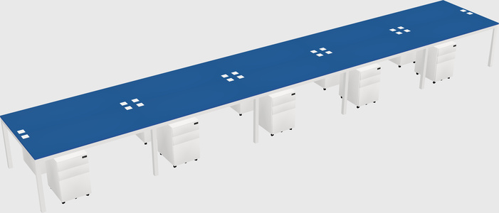 Shared rectangular desk