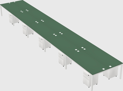 Shared rectangular desk