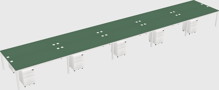 Shared rectangular desk