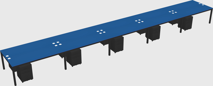 Shared rectangular desk