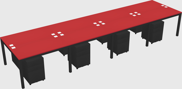 Shared rectangular desk