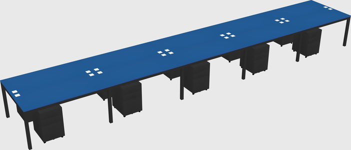 Shared rectangular desk