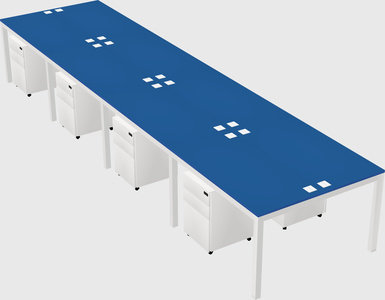Shared rectangular desk