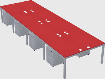 Shared rectangular desk