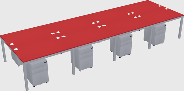 Shared rectangular desk