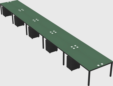 Shared rectangular desk