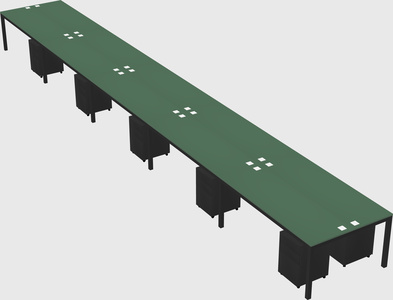 Shared rectangular desk