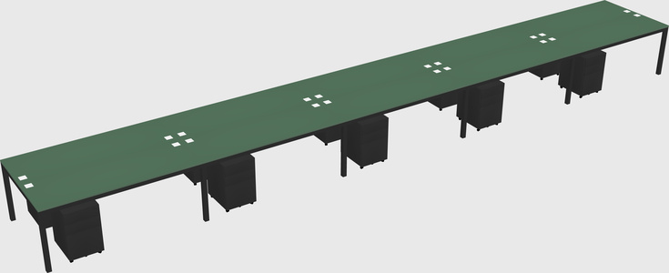 Shared rectangular desk