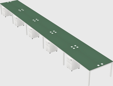 Shared rectangular desk