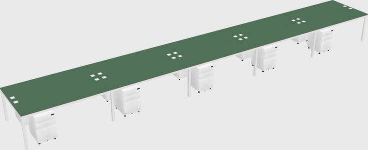 Shared rectangular desk