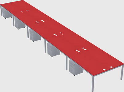 Shared rectangular desk