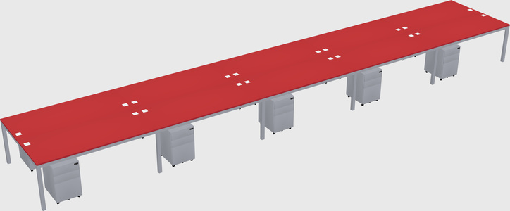 Shared rectangular desk