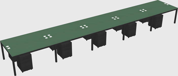 Shared rectangular desk