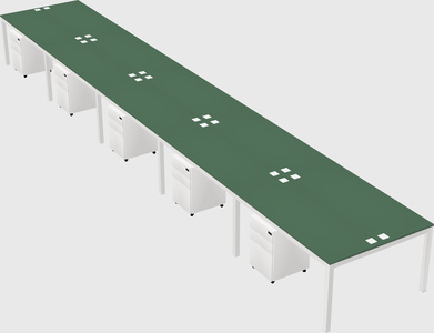 Shared rectangular desk